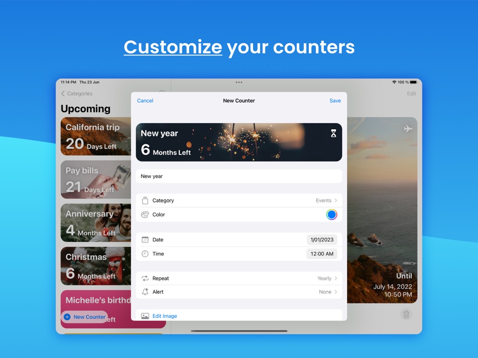 #4. Count Time Until & Days Since (iOS) 来自: Javier Gallo Roca
