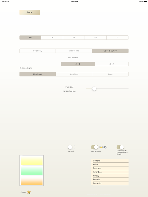 E&Q Notes iPad screenshot