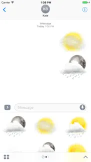 weather stickers pack iphone resimleri 1