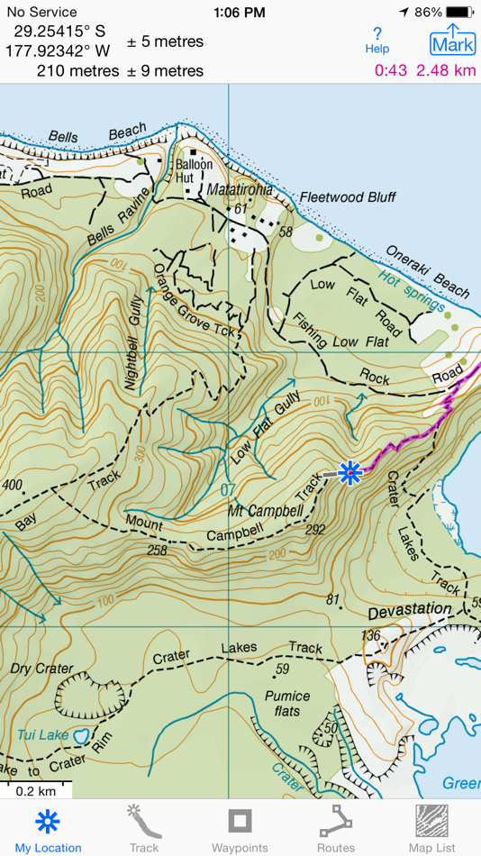 #3. iHikeGPS NZ : LINZ Topo Maps (iOS) 由: James Associates Inc.