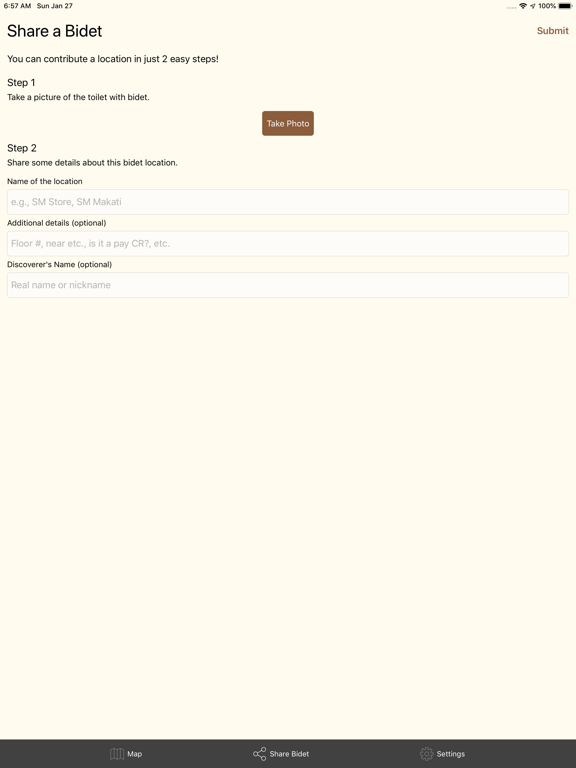 San Bidet iPad screenshot 3 - Navigation app
