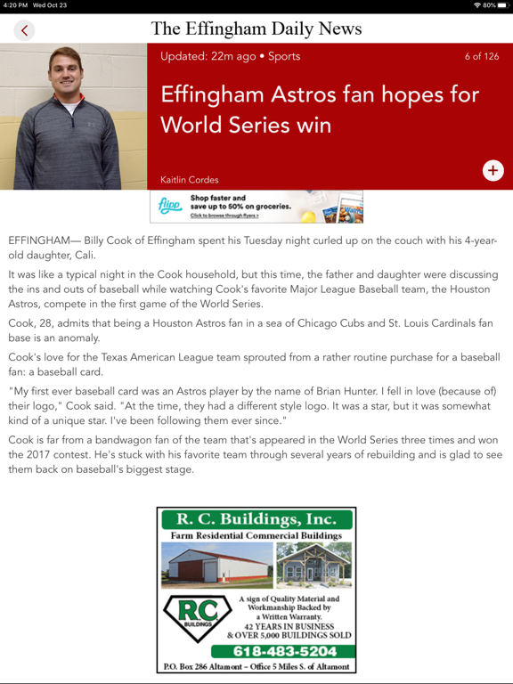 Effingham Daily News iPad screenshot 2 - News app