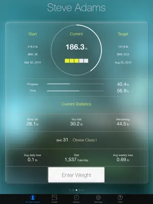 Monitor Your Weight HD screenshot 1