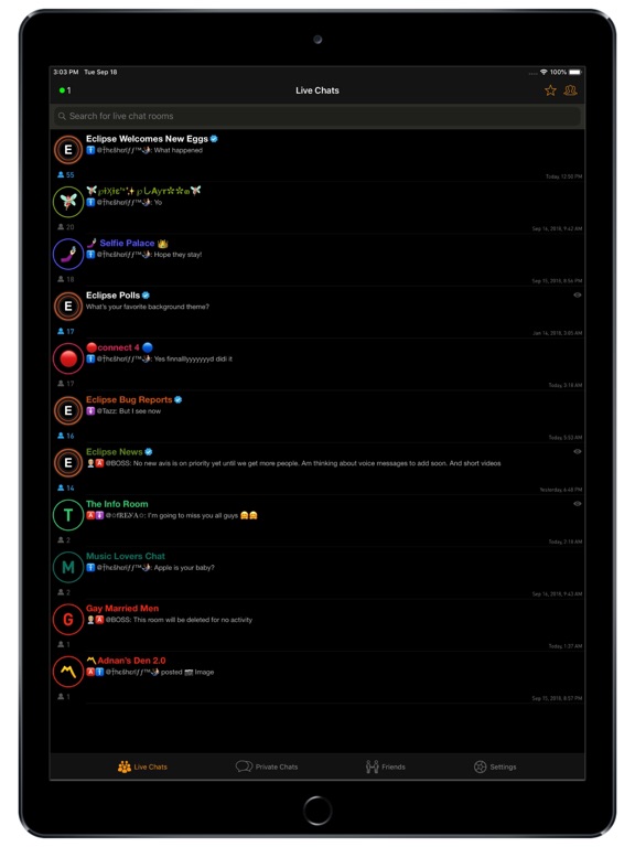 Screenshot #4 pour Eclipse - Chat Rooms