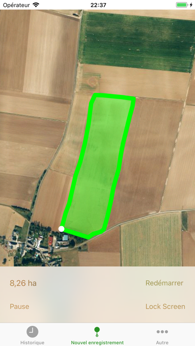 Screenshot #1 pour Hectare arpentage avec GPS