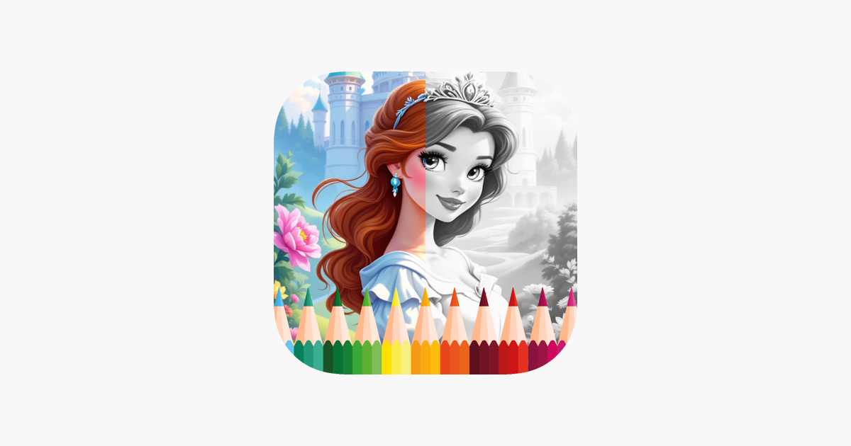 ‎Princess coloring books games on the App Store