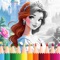Discover the magical world of the beautiful princesses and color the best drawings of fairytale stories