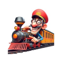 Goofy Train Driver Stickers