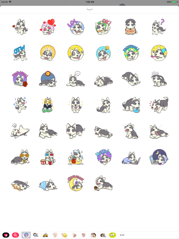 Screenshot #5 pour Husky Dog Stickers
