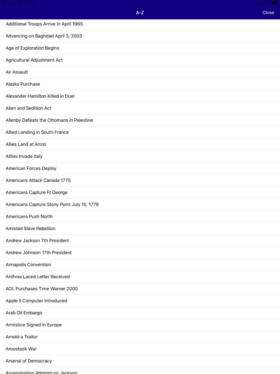 American History: 1492-2024 iPad screenshot