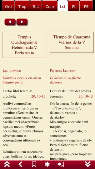 Captura de pantalla de Missale Romanum en iPhone 5