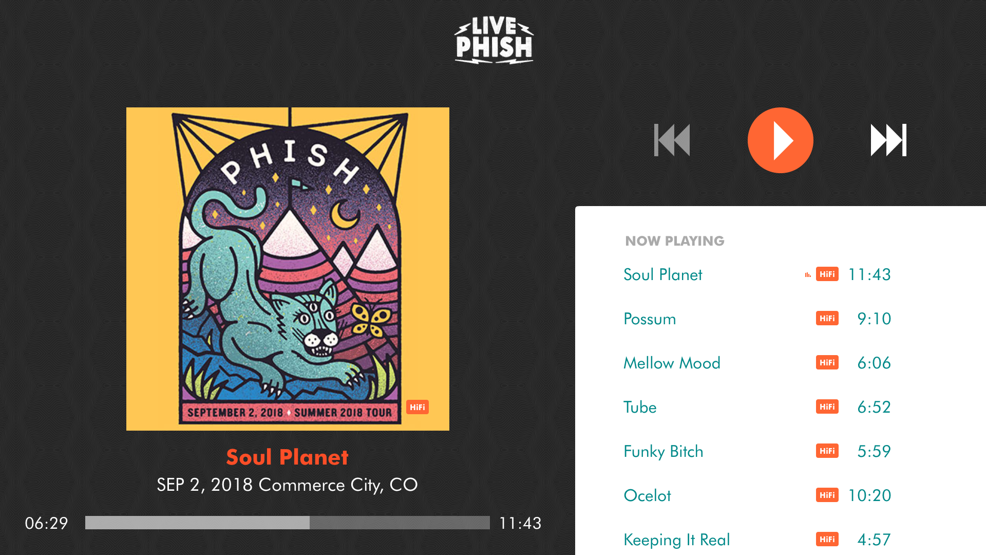 LivePhish screenshot 16