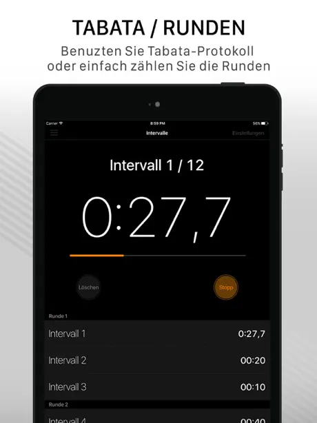 Stoppuhr & Timer Intervall