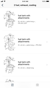 Car parts for Audi - diagrams screenshot