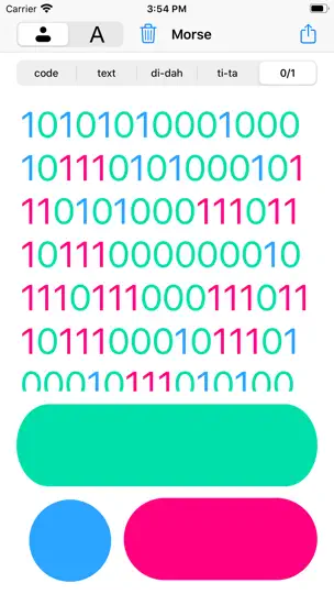 Capture d'écran de ITU Morse Codes sur iPhone 8