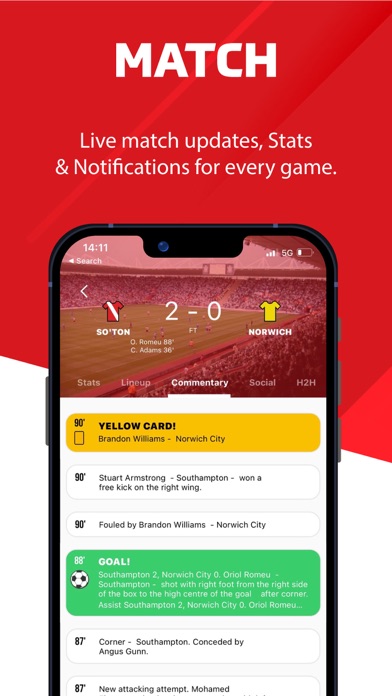Saints1885 - Live Scores Screenshot