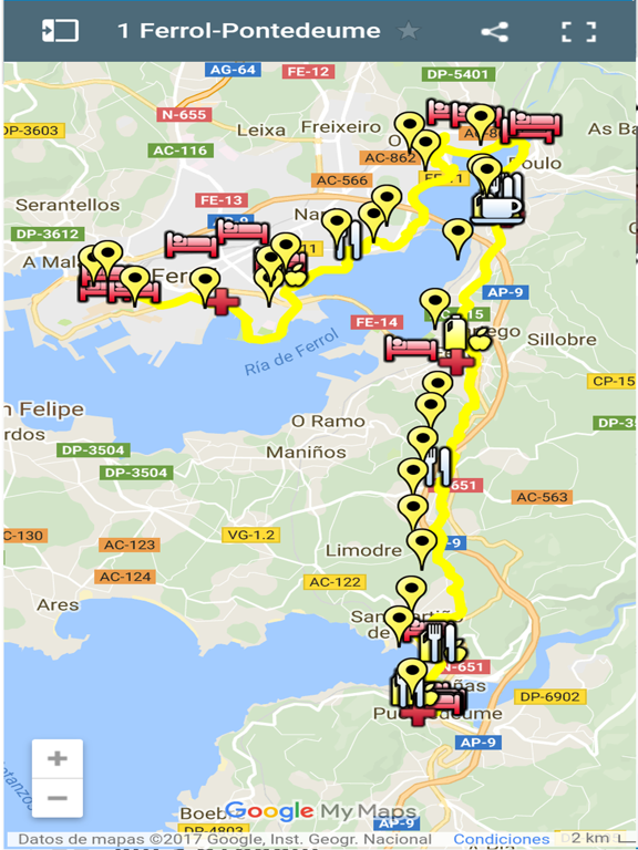 Camino Ingles BASIC iPad screenshot 4 - Travel app