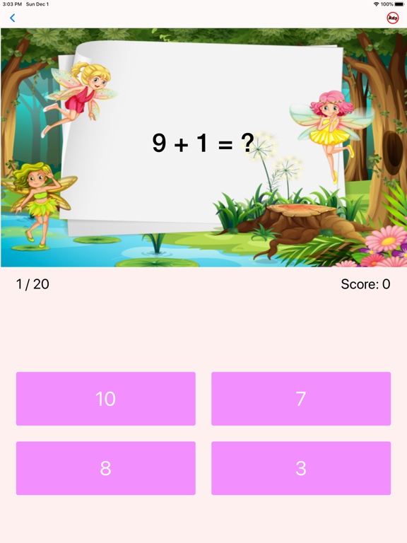 First Grade Math Quiz iPad screenshot 4 - Education app