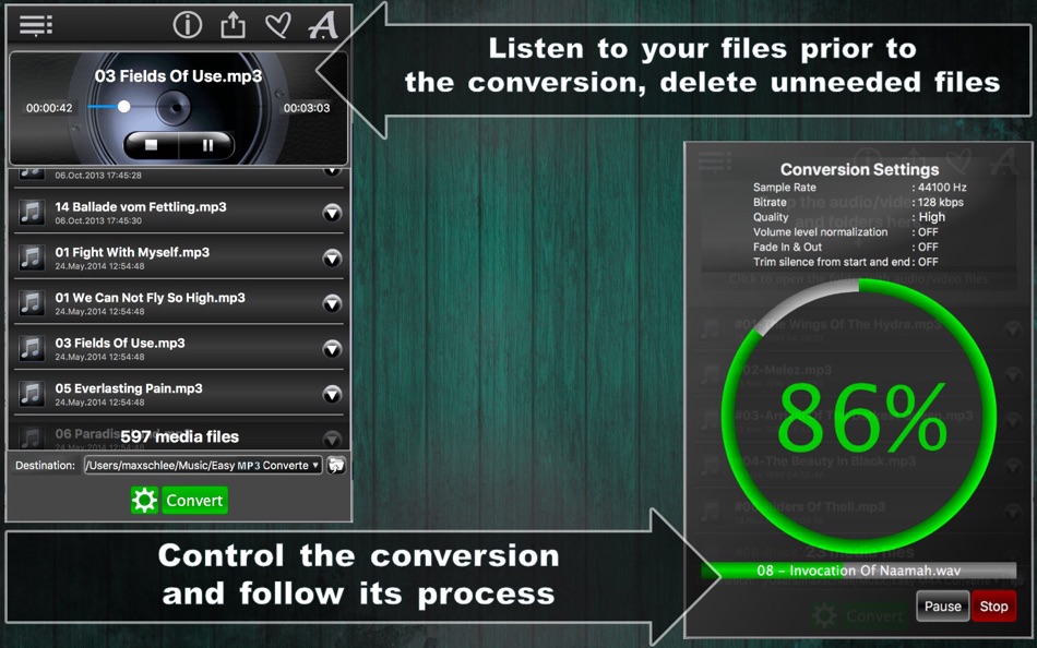 #5. Easy MP3 Converter (macOS) 게시자: Max Schlee