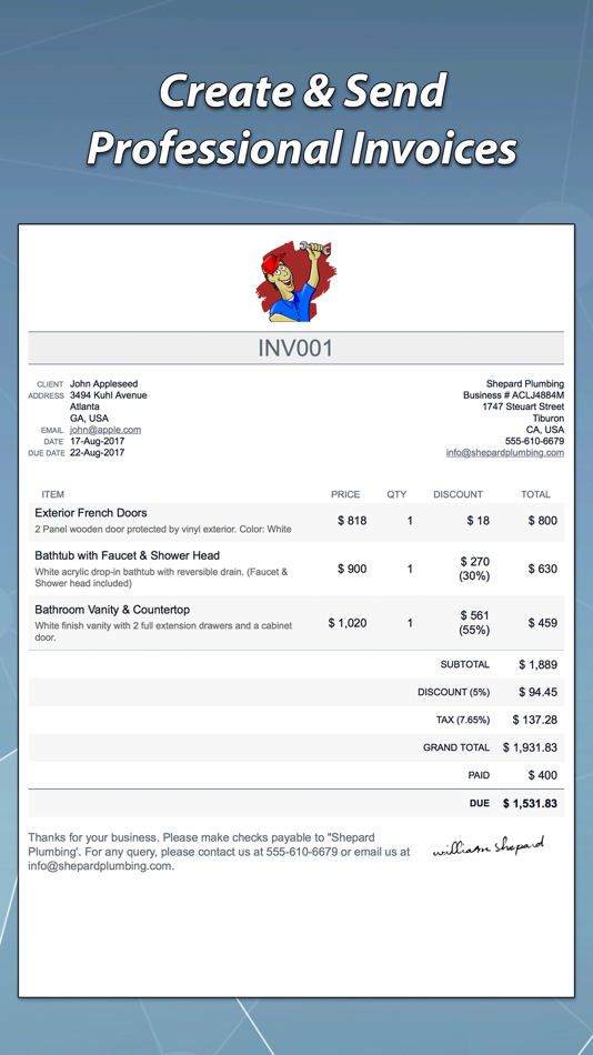 #1. Invoice & Estimate Maker (iOS) 由: SVG Apps