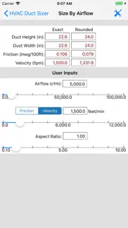 hvac duct sizer iphone images 1