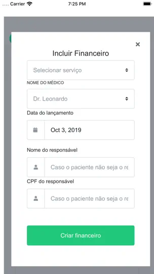 Meus Pacientes Online iPhone Screenshot 7