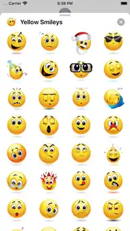 Yellow Smiley Emoji Stickers iphone bilder 2