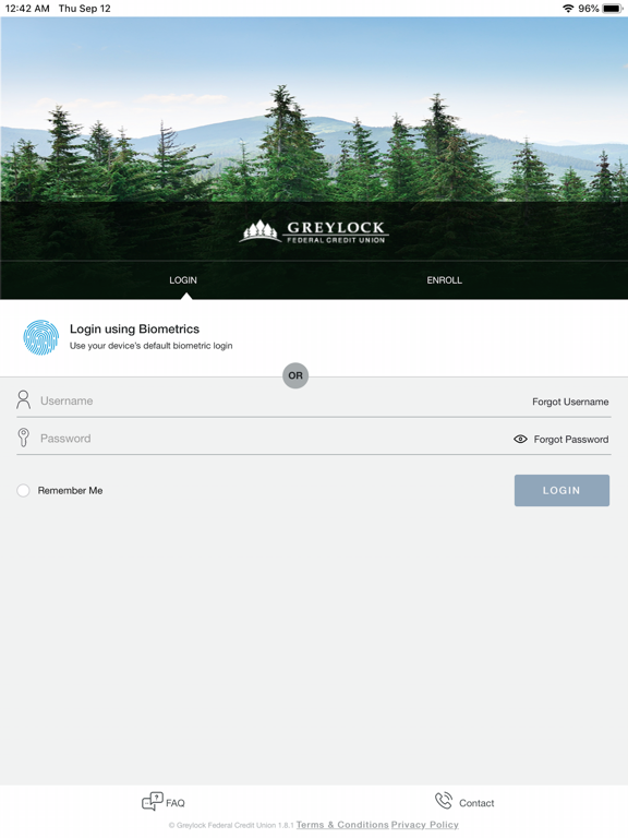 Greylock ManageMyCard iPad screenshot