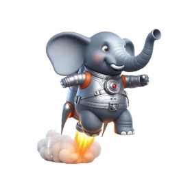 Rocket Elephant Stickers