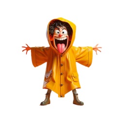 Wacky Raincoat Stickers