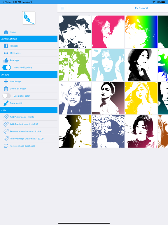 Fx Stencil iPad screenshot 4 - Photo & Video app