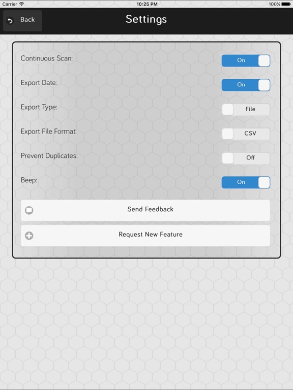 QR 2 CSV iPad screenshot 5 - Productivity app