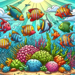 Fish Feeding Merge Game