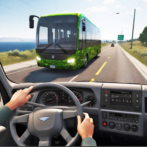 US Army Coach Bus Driving Sim