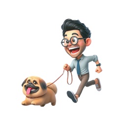 Pekinese Walking Stickers