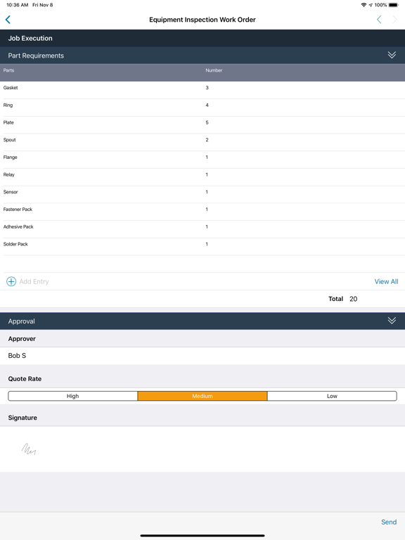 Thread Forms iPad screenshot 3 - Business app