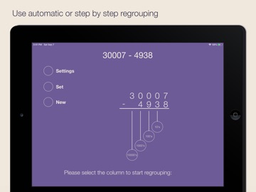 Column Subtraction iPad screenshot
