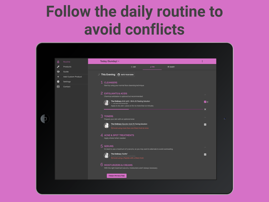 Skincare Routine iPad screenshot 4 - Health & Fitness app