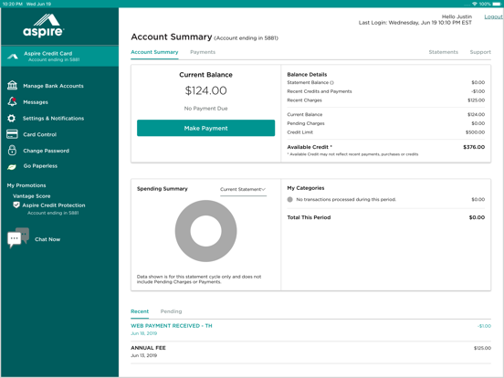 Aspire Account Center
