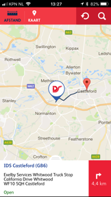 Q8Truck station finder screenshot