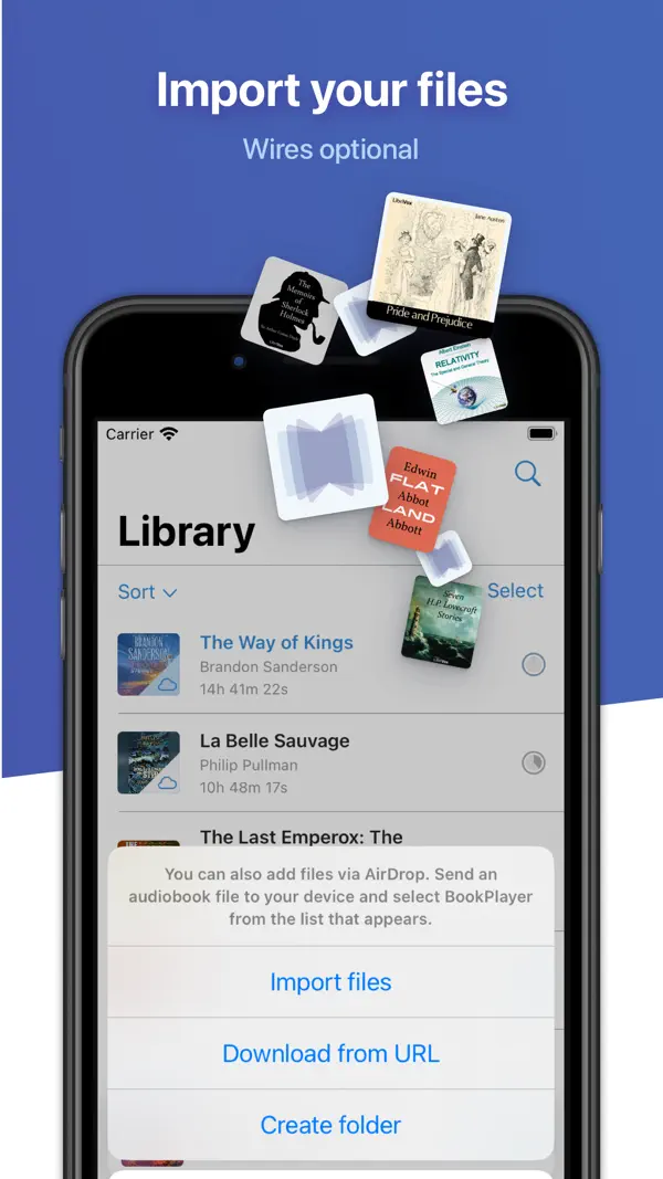 BookPlayer iPhone App Screenshot 2 – Bücher