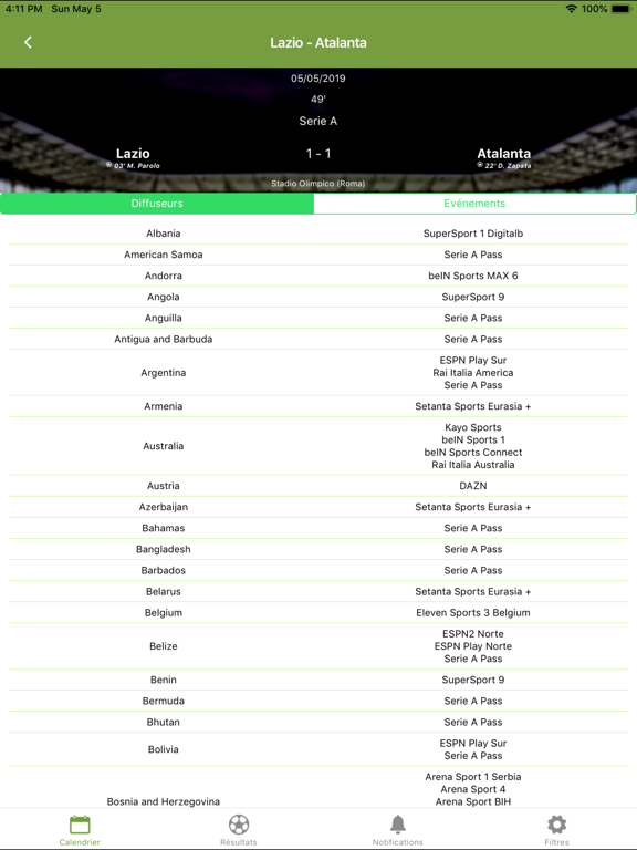 Screenshot #5 pour FootToWatch