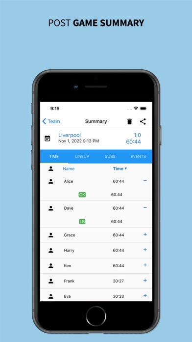 SubTime: Game Management iPhone screenshot 6 - Sports app