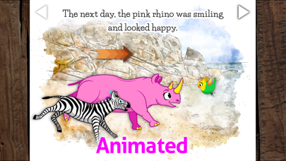 Pink Rhino. Kids Animal Story Screenshot