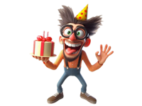 Wacky Birthday Stickers