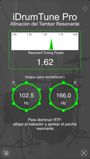 Captura de pantalla de IDrumTune Afinador De Batería en iPhone 4