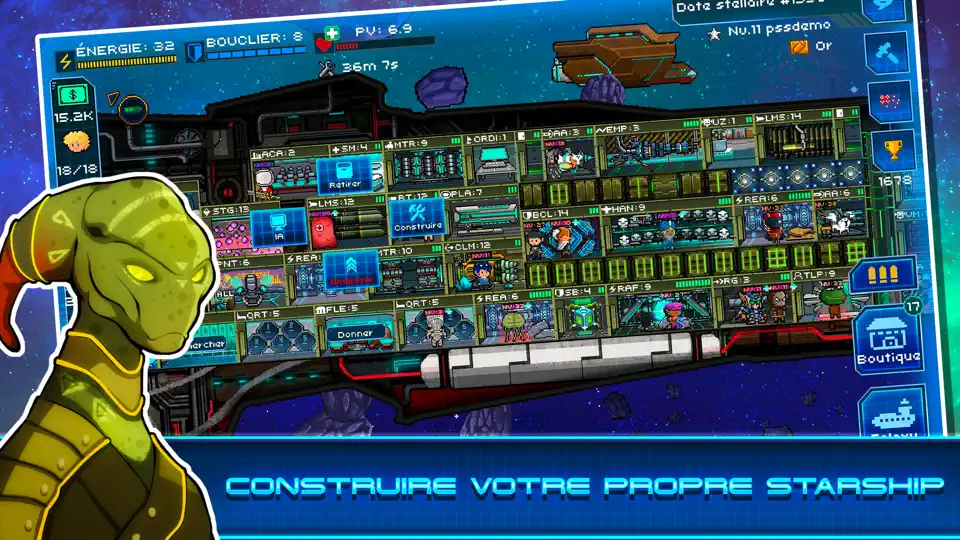 Capture d'écran de Pixel Starships™ Space MMORPG sur iPhone 2