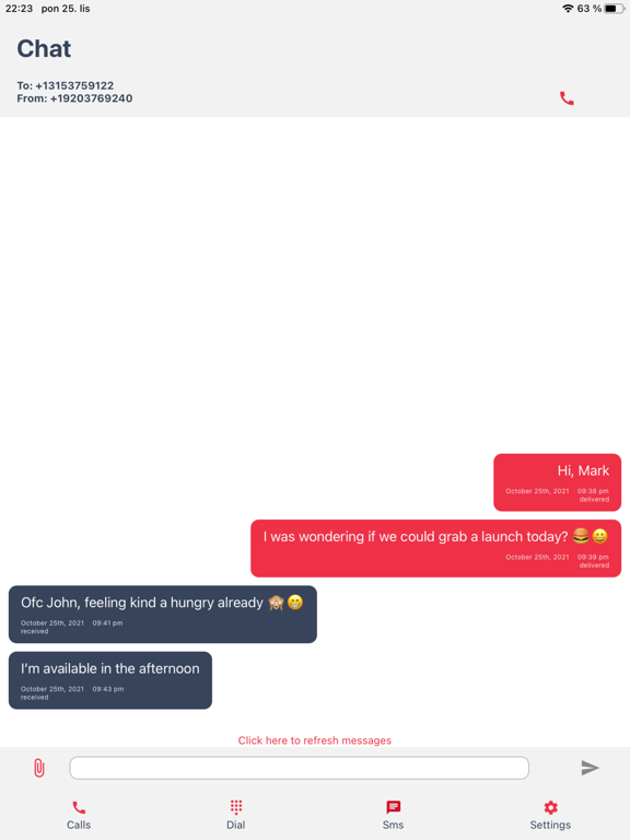Talkyto - Twilio Calls & SMS iPad screenshot 5 - Business app