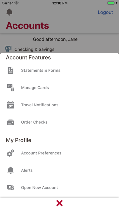 BOK Financial Mobile Banking Screenshot