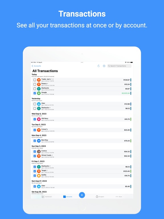 seventytwo: Expense Tracker iPad screenshot 6 - Finance app